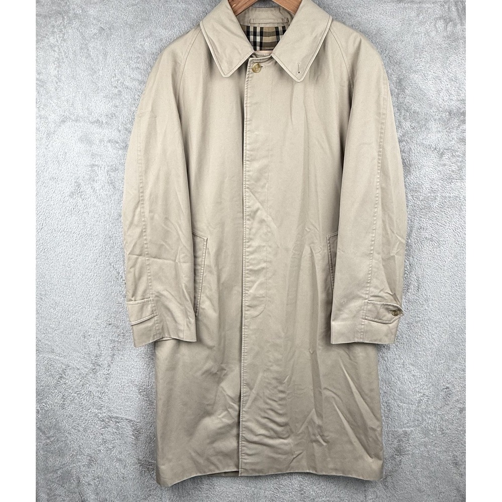Vintage Burberrys Trench Coat Mens L Nova Check England Beige 90s Luxury Coat
